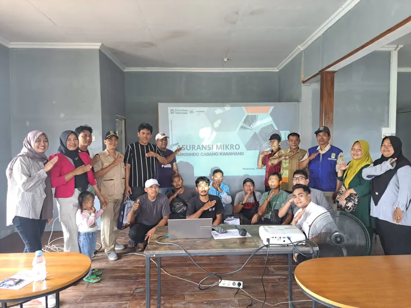 Dorong UMKM Pasar, Askrindo Karawang Lakukan Sosialisasi Asuransi Mikro Usahaku