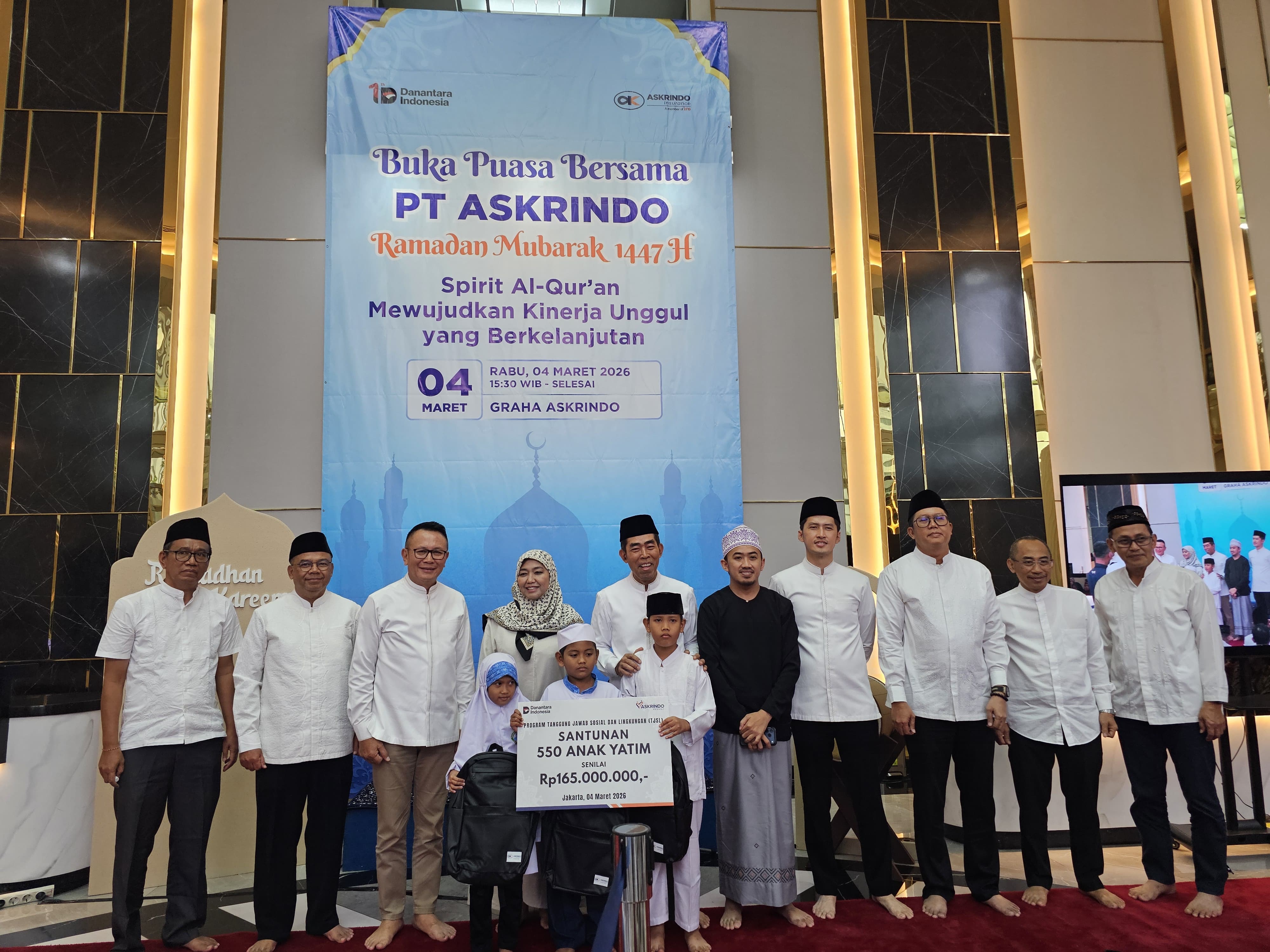 Gelar Safari Ramadan, Askrindo Tebar Kebahagiaan Bersama 550 Anak Yatim